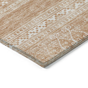 Homeroots 3' Chocolate And Gray Southwestern Indoor Outdoor Rug - Durable, Washable, Stylish For Any Space 10' X 14' Polyester 582823