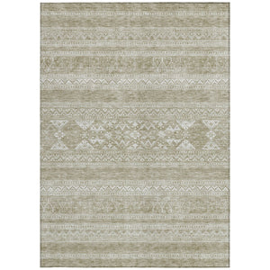 Homeroots 3' Chocolate And Gray Southwestern Indoor Outdoor Rug - Durable, Washable, Stylish For Any Space 3' X 5' Polyester 582824
