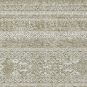 Homeroots 3' Chocolate And Gray Southwestern Indoor Outdoor Rug - Durable, Washable, Stylish For Any Space 8' X 10' Polyester 582827