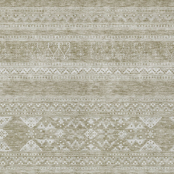 Homeroots 3' Chocolate And Gray Southwestern Indoor Outdoor Rug - Durable, Washable, Stylish For Any Space 8' X 10' Polyester 582827