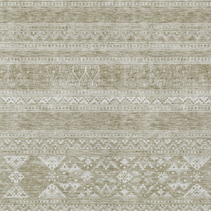 Homeroots 3' Chocolate And Gray Southwestern Indoor Outdoor Rug - Durable, Washable, Stylish For Any Space 9' X 12' Polyester 582828