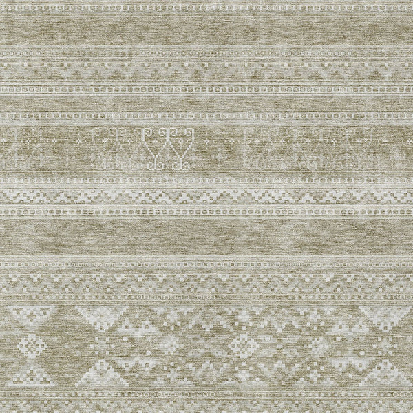 Homeroots 3' Chocolate And Gray Southwestern Indoor Outdoor Rug - Durable, Washable, Stylish For Any Space 9' X 12' Polyester 582828