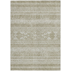 Homeroots 3' Chocolate And Gray Southwestern Indoor Outdoor Rug - Durable, Washable, Stylish For Any Space 10' X 14' Polyester 582829