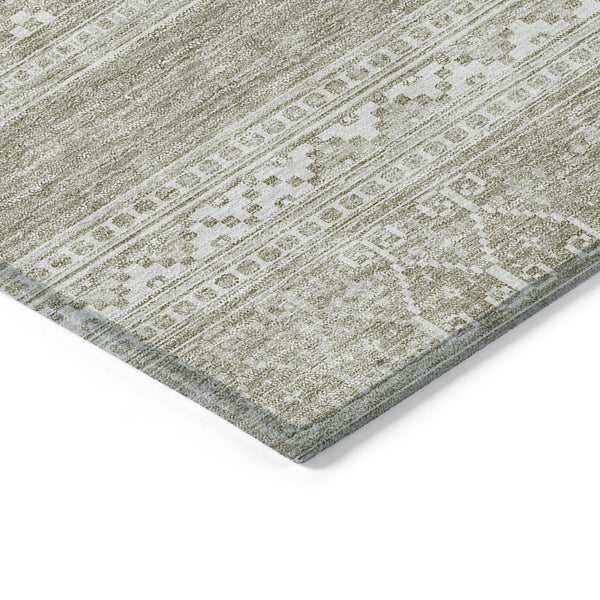 Homeroots 3' Chocolate And Gray Southwestern Indoor Outdoor Rug - Durable, Washable, Stylish For Any Space 10' X 14' Polyester 582829