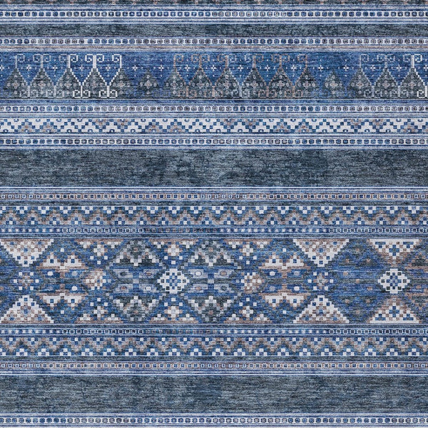 Homeroots 3' Chocolate And Gray Southwestern Indoor Outdoor Rug - Durable, Washable, Stylish For Any Space 3' X 5' Polyester 582830