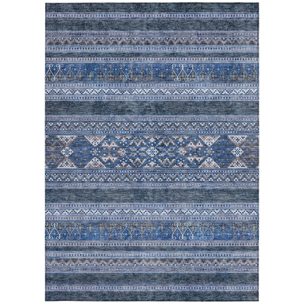 Homeroots 3' Chocolate And Gray Southwestern Indoor Outdoor Rug - Durable, Washable, Stylish For Any Space 8' X 10' Polyester 582833
