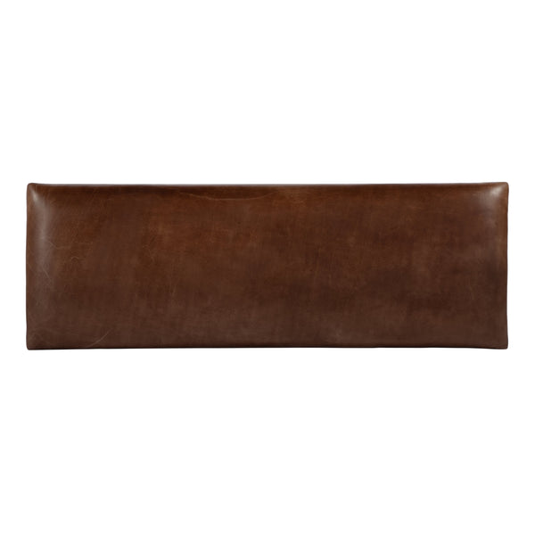 Butler Specialty Lloyd Backless Upholstered Bench - Luxurious Leather And Artisan Iron Design For Modern Living Spaces Brown,Gold Iron,Leather 5828344-butler