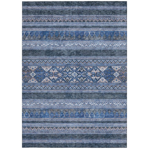 Homeroots 3' Chocolate And Gray Southwestern Indoor Outdoor Rug - Durable, Washable, Stylish For Any Space 9' X 12' Polyester 582834