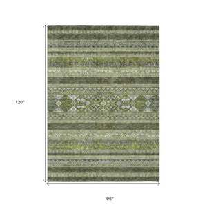 Homeroots 3' Chocolate And Gray Southwestern Indoor Outdoor Rug - Durable, Washable, Stylish For Any Space 8' X 10' Polyester 582839