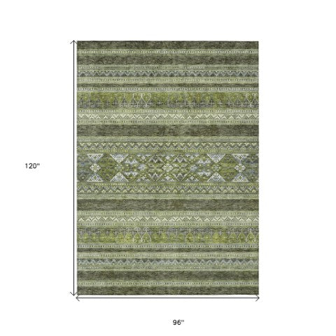 Homeroots 3' Chocolate And Gray Southwestern Indoor Outdoor Rug - Durable, Washable, Stylish For Any Space 8' X 10' Polyester 582839
