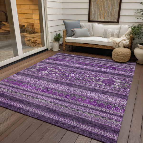Homeroots 3' Chocolate And Gray Southwestern Indoor Outdoor Rug - Durable, Washable, Stylish For Any Space 10' X 14' Polyester 582847