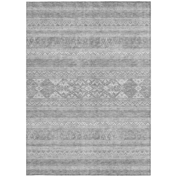 Homeroots 3' Chocolate And Gray Southwestern Indoor Outdoor Rug - Durable, Washable, Stylish For Any Space 3' X 5' Polyester 582854