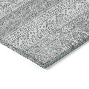 Homeroots 3' Chocolate And Gray Southwestern Indoor Outdoor Rug - Durable, Washable, Stylish For Any Space 3' X 5' Polyester 582854