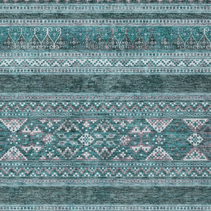 Homeroots 3' Chocolate And Gray Southwestern Indoor Outdoor Rug - Durable, Washable, Stylish For Any Space 5' X 8' Polyester 582861