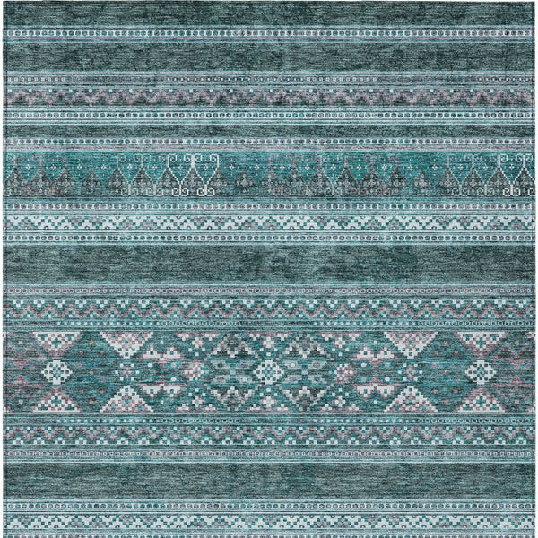 Homeroots 3' Chocolate And Gray Southwestern Indoor Outdoor Rug - Durable, Washable, Stylish For Any Space 8' X 10' Polyester 582863