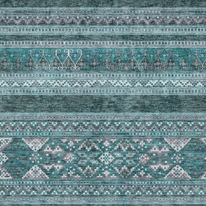 Homeroots 3' Chocolate And Gray Southwestern Indoor Outdoor Rug - Durable, Washable, Stylish For Any Space 8' X 10' Polyester 582863