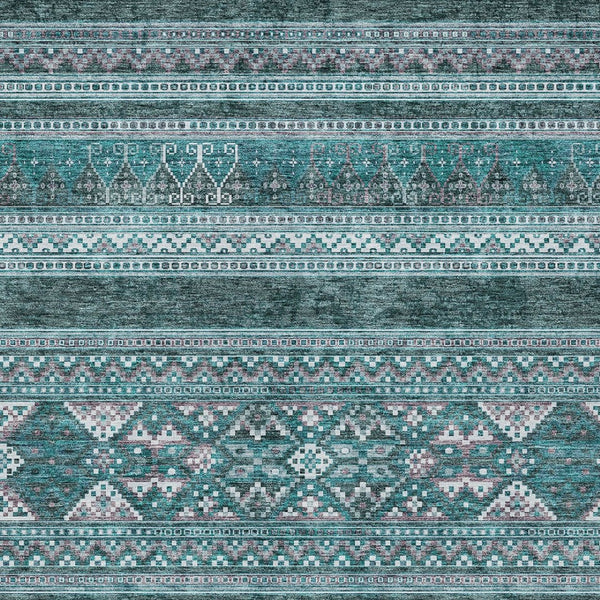 Homeroots 3' Chocolate And Gray Southwestern Indoor Outdoor Rug - Durable, Washable, Stylish For Any Space 8' X 10' Polyester 582863