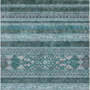 Homeroots 3' Chocolate And Gray Southwestern Indoor Outdoor Rug - Durable, Washable, Stylish For Any Space 9' X 12' Polyester 582864