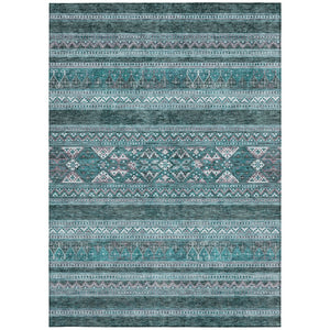 Homeroots 3' Chocolate And Gray Southwestern Indoor Outdoor Rug - Durable, Washable, Stylish For Any Space 10' X 14' Polyester 582865