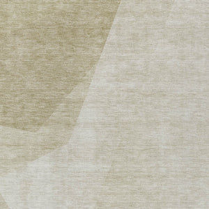 Homeroots 3' Beige Khaki And Taupe Abstract Washable Area Rug For Indoor And Outdoor Spaces, Durable Design 3' X 5' Polyester 582878