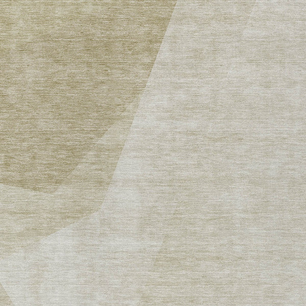 Homeroots 3' Beige Khaki And Taupe Abstract Washable Area Rug For Indoor And Outdoor Spaces, Durable Design 3' X 5' Polyester 582878