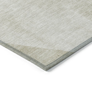 Homeroots 3' Beige Khaki And Taupe Abstract Washable Area Rug For Indoor And Outdoor Spaces, Durable Design 5' X 8' Polyester 582879