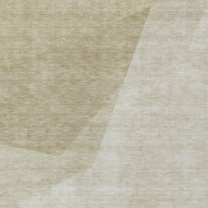 Homeroots 3' Beige Khaki And Taupe Abstract Washable Area Rug For Indoor And Outdoor Spaces, Durable Design 5' X 8' Polyester 582879