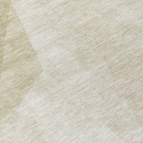 Homeroots 3' Beige Khaki And Taupe Abstract Washable Area Rug For Indoor And Outdoor Spaces, Durable Design 8' Round Polyester 582880