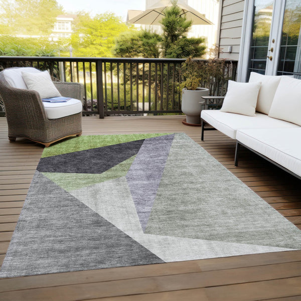 Homeroots 3' Beige Khaki And Taupe Abstract Washable Area Rug For Indoor And Outdoor Spaces, Durable Design 3' X 5' Polyester 582884