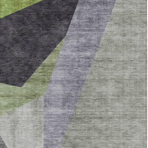 Homeroots 3' Beige Khaki And Taupe Abstract Washable Area Rug For Indoor And Outdoor Spaces, Durable Design 5' X 8' Polyester 582885