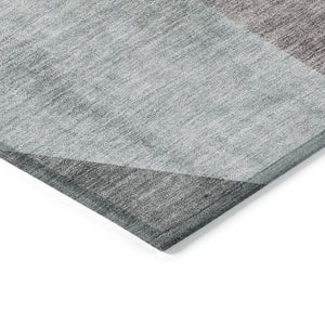 Homeroots 3' Beige Khaki And Taupe Abstract Washable Area Rug For Indoor And Outdoor Spaces, Durable Design 9' X 12' Polyester 582894