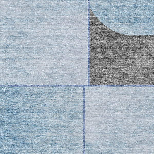 Homeroots 3' Stylish Coral Peach And Gray Abstract Washable Area Rug For Indoor And Outdoor Spaces 8' X 10' Polyester 582905