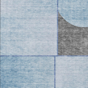 Homeroots 3' Stylish Coral Peach And Gray Abstract Washable Area Rug For Indoor And Outdoor Spaces 9' X 12' Polyester 582906