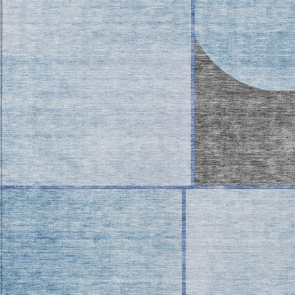 Homeroots 3' Stylish Coral Peach And Gray Abstract Washable Area Rug For Indoor And Outdoor Spaces 9' X 12' Polyester 582906