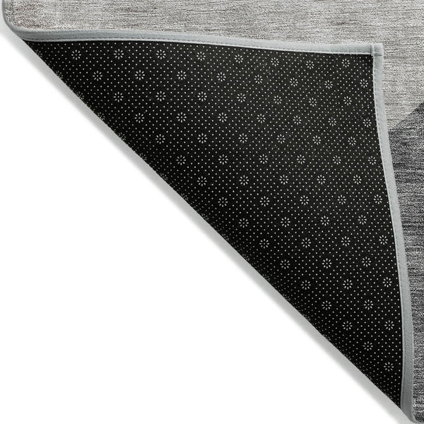 Homeroots 3' Stylish Coral Peach And Gray Abstract Washable Area Rug For Indoor And Outdoor Spaces 8' X 10' Polyester 582911