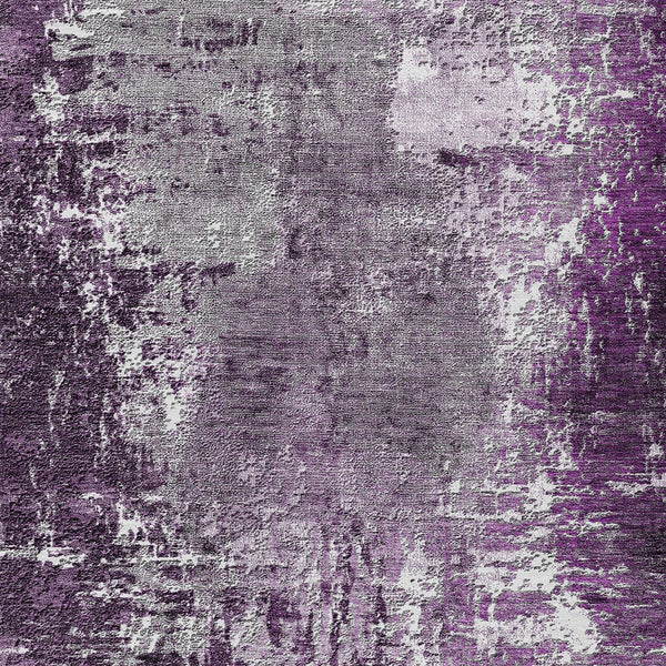 Homeroots 3' Washable Eggplant Purple & Lavender Abstract Area Rug For Indoor & Outdoor Spaces, Durable Design 5' X 8' Polyester 582915