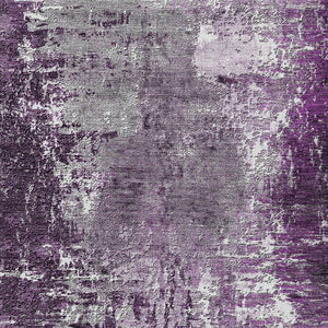 Homeroots 3' Washable Eggplant Purple & Lavender Abstract Area Rug For Indoor & Outdoor Spaces, Durable Design 10' X 14' Polyester 582919
