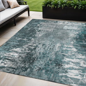 Homeroots 3' Washable Eggplant Purple & Lavender Abstract Area Rug For Indoor & Outdoor Spaces, Durable Design 5' X 8' Polyester 582927