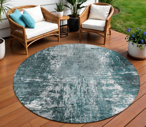 Homeroots 3' Washable Eggplant Purple & Lavender Abstract Area Rug For Indoor & Outdoor Spaces, Durable Design 8' Round Polyester 582928