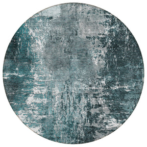 Homeroots 3' Washable Eggplant Purple & Lavender Abstract Area Rug For Indoor & Outdoor Spaces, Durable Design 8' Round Polyester 582928