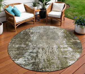 Homeroots 3' Washable Eggplant Purple & Lavender Abstract Area Rug For Indoor & Outdoor Spaces, Durable Design 8' Round Polyester 582934