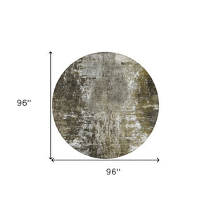 Homeroots 3' Washable Eggplant Purple & Lavender Abstract Area Rug For Indoor & Outdoor Spaces, Durable Design 8' Round Polyester 582934