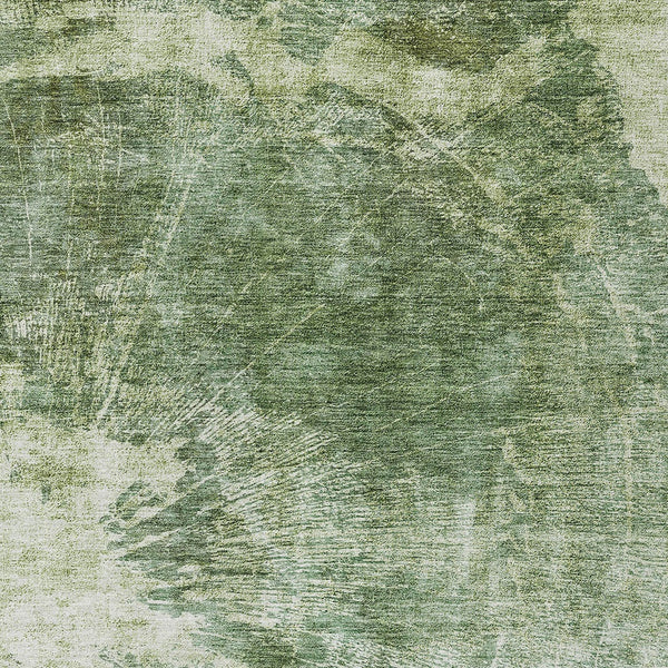 Homeroots 3' Stylish Green And Gray Abstract Washable Indoor Outdoor Area Rug For Versatile Home Decor 5' X 8' Polyester 582945