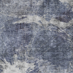 Homeroots 3' Stylish Green And Gray Abstract Washable Indoor Outdoor Area Rug For Versatile Home Decor 8' X 10' Polyester 582959