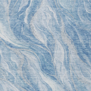 Homeroots 3' Green And Ivory Abstract Washable Area Rug - Stylish Indoor Outdoor Design For Any Space 3' X 5' Polyester 582980