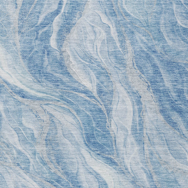 Homeroots 3' Green And Ivory Abstract Washable Area Rug - Stylish Indoor Outdoor Design For Any Space 3' X 5' Polyester 582980