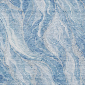 Homeroots 3' Green And Ivory Abstract Washable Area Rug - Stylish Indoor Outdoor Design For Any Space 5' X 8' Polyester 582981