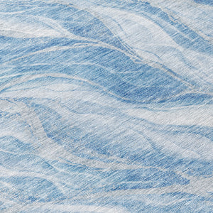 Homeroots 3' Green And Ivory Abstract Washable Area Rug - Stylish Indoor Outdoor Design For Any Space 8' Round Polyester 582982