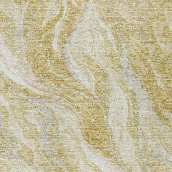 Homeroots 3' Green And Ivory Abstract Washable Area Rug - Stylish Indoor Outdoor Design For Any Space 9' X 12' Polyester 582990