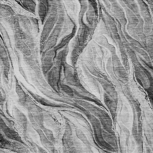 Homeroots 3' Green And Ivory Abstract Washable Area Rug - Stylish Indoor Outdoor Design For Any Space 3' X 5' Polyester 582992